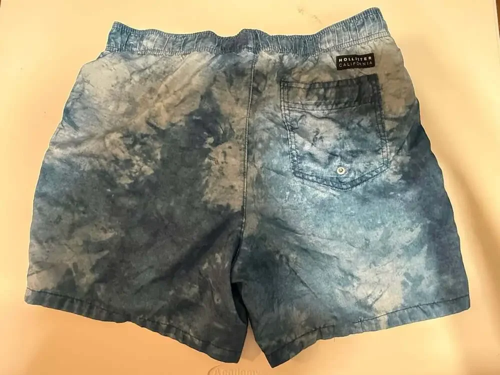 Hollister Swim Trunks Size M Blue Tie Dye Board Shorts
